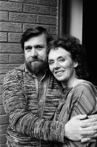 The cast of Brookside, Ricky Tomlinson who played Robert Grant