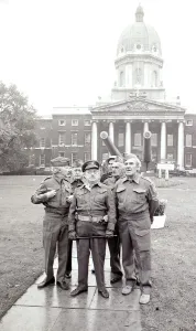 Cast of Dads Army at opening of exhibition at the Imperial War Museam