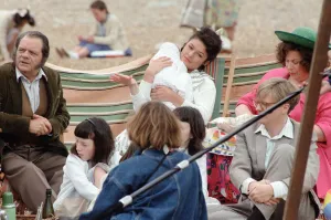 Some of the cast of The Darling Buds of May'pictured during the filming of