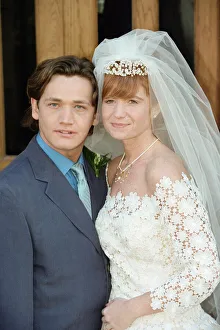 The cast of EastEnders filming scenes for the wedding of characters Ricky Butcher