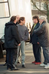 The cast of EastEnders filming scenes for the wedding of characters Ricky Butcher