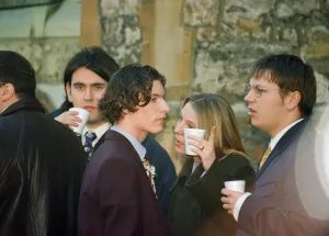 The cast of EastEnders filming scenes for the wedding of characters Ricky Butcher