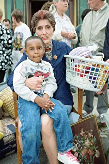 On Set Prints: The cast of EastEnders on set. June Brown as Dot Cotton with a young cast member