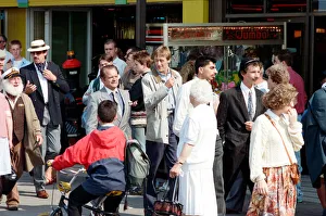 Cast members during the filming of the Only Fools and Horses