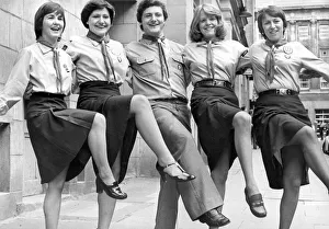 Girl Guides Prints: Some of the cast of Newcastles 35th Gang Show outside the Theatre Royal in 1978