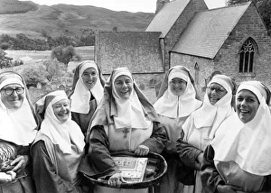 Nuns Prints: The cast of the play The Seven Nuns, who are left to right, Ann Clark, Freda Howarth