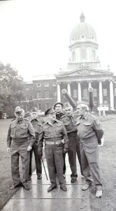 00122 Prints: Cast of TV programme Dads Army in costume for the opening of the Imperial War Museam