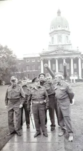 Cast Prints: Cast of TV programme Dads Army in costume for the opening of the Imperial War Museam