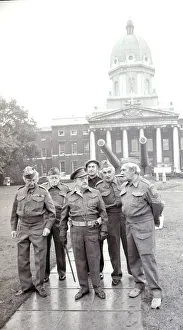 01151 Prints: Cast of TV programme Dads Army in costume for the opening of the Imperial War Museam
