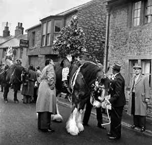 Derbyshire Prints: Castleton Garland Day or Garland King Day is held on 29 May