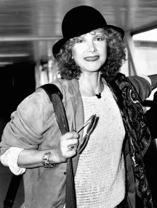 Catherine Damon actress arrives at Heathrow airport August 1981