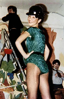catherine Zeta Jones actress in her school days in rehearsal for school play