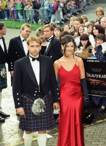 Catherine Zeta Jones and Angus Macfadyen attend the premiere of Braveheart in Stirling