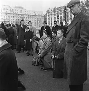 Catholic Truth Society seen here kneeling at Speakers Corner, Marble Arch, London