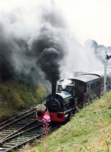 00346 Prints: The Causey Rambler steaming along Tanfield Railway on 4th September 1994