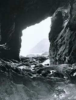 Landscapes And Gardens Prints: Cave At Watersmouth Somerset A general view Scenic Caves Water