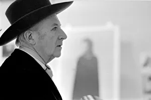 Painter Prints: Cecil Beaton, photographer and artist, at his exhibition. October 1968