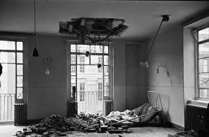 Hospitals Prints: A ceiling collapse on a ward on the first floor of The Westminster Hospital after