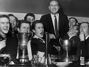 Celebration time for Alvechurch football club players following their FA Amateur Cup