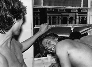 Celebrations for Aston Villa players after learning that they had become champions