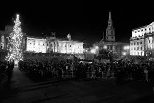 00069 Prints: Celebrations in LondonIs Trafalgar square as the New Year arrived
