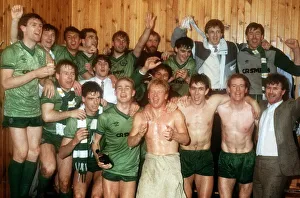 Celtic 5 versus St Mirren 0 1986 Premier League victory celebrations football