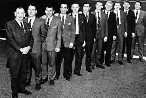 Celtic FC backroom staff Jimmy McGrory PRO and former manager Neil Mochan coach Sean