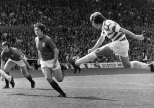 Celtic v Glasgow Rangers league match at Celtic Park September 1976