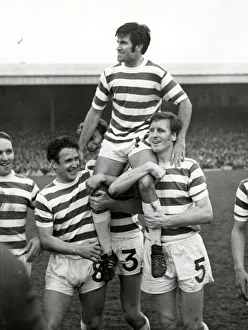 01150 Prints: Celtic versus CLyde March 1971 sport footbaall Celtic inside forward Bertie