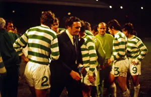 Celtic versus Inter Milan European Cup Semi Final football Jock Stein talks to