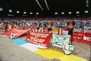 00237 Prints: Celtic versus Liverpool Celtic Park Glasgow April 1989 friendly football match