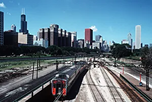 Skyline Prints: Central Chicago - Illinois - United States of America. Skyline