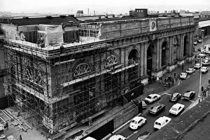 01392 Collection: At the Central Station the whole of the Eastern part of the portico is being dismantled