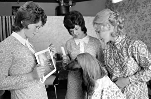 00176 Prints: A Champion Empress getting the VIP treatment - October 1971 Afghan Hound Miyasht
