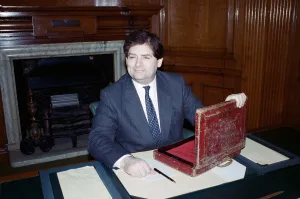 01300 Prints: The Chancellor of the Exchequer, Nigel Lawson. 7th March 1989