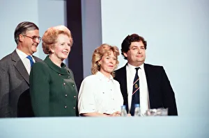 01255 Prints: Chancellor of the Exchequer Nigel Lawson and his wife Therese with Prime Minister