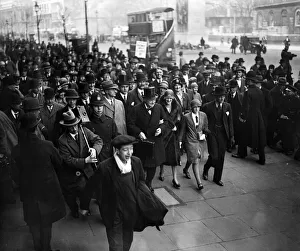 Minister Prints: Chancellor of the Exchequer Winston Churchill accompanied by his wife Clementine