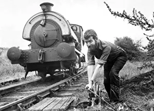 Rural Scene Prints: Changing the points is Frank Robson at the Marley Hill Steam Centre