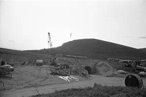 Building Site Prints: Channel Tunnel project cancelled 20th January 1975 On the day the button was to be