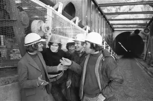 01103 Prints: Channel Tunnel project cancelled 20th January 1975 On the day the button was to be