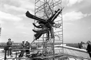 Scaffolding Prints: The last chapter in the three-year-old saga of Coventry Cathedrals new flying Cross
