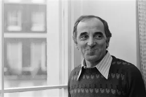 Song Prints: Charles Aznavour, whose record She'was a smash hit in 1974 flew into London