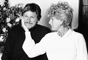Charles Bronson actor with his actress wife Jill Ireland April 1984