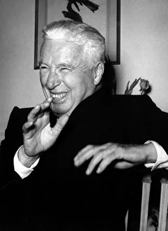 Charlie Chaplin - silent comedy actor - October 1954 at his London Hotel