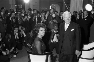Ties Prints: Charlie Chaplin and Sophia Loren - November 1965 at a press conference