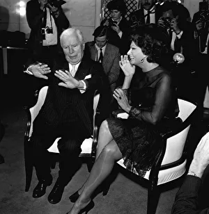 Neck Tie Prints: Charlie Chaplin and Sophia Loren - November 1965 at a press conference