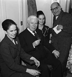 Charlie Chaplin with his wife, Oona Chaplin daughter Geraldine Chaplin