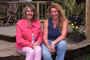 Charlie Dimmock TV Presenter Gardener July 1999 Pictured with Nina Myskow Mirror