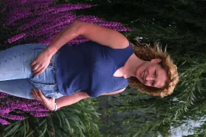 Charlie Dimmock TV Presenter Gardener July 1999 Pictured at the Watergarden in