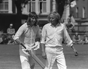 Charlie George football player for Arsenal playing in a charity Cricket match against